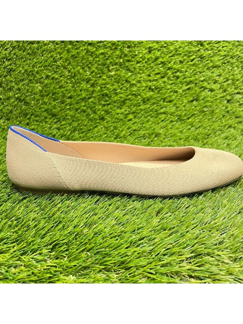 Rothy's The Flat Womens Size 10 Beige Casual Classic Slip-On Ballet Flats Shoes